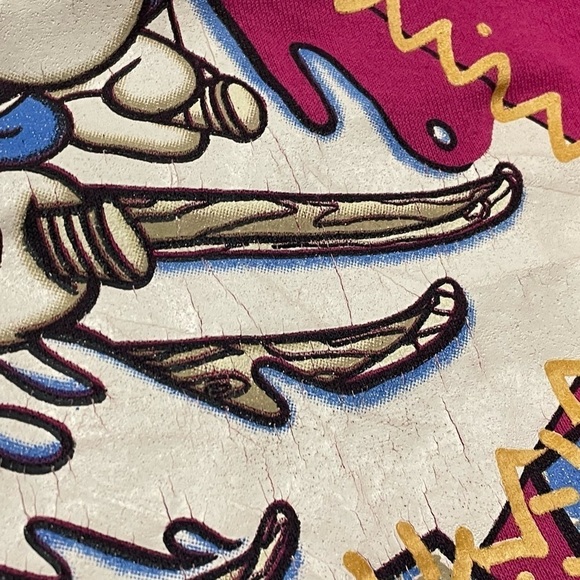 Vintage Mickey and Minnie Mouse Winter Ski Skiing 1990s Crewneck Sweatshirt - Picture 6 of 7